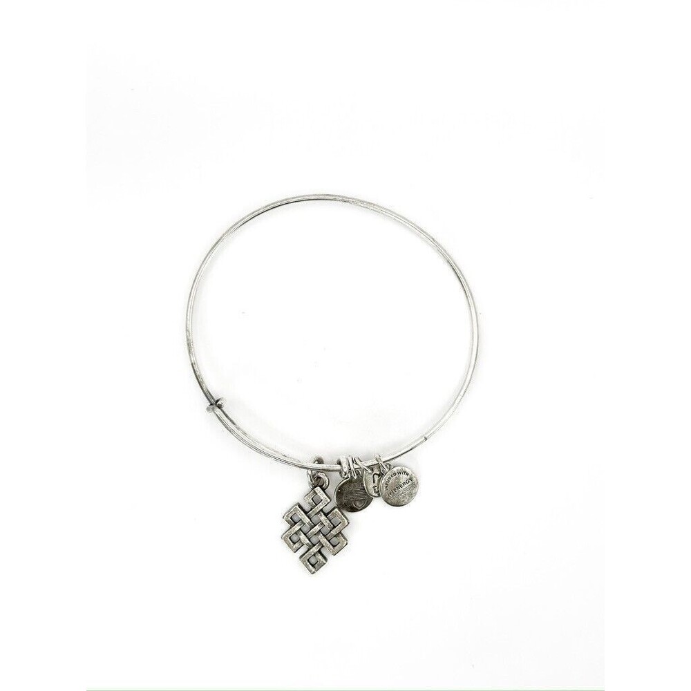 Alex and Ani Silver Endless Knot Nautical Silver Expandable Charm Bracelet